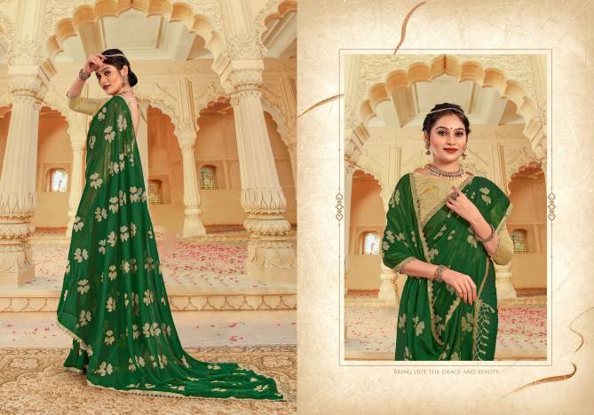 Ynf Bareily Sequence Fancy Designer Exclusive Wear Chiffon Saree Collection
